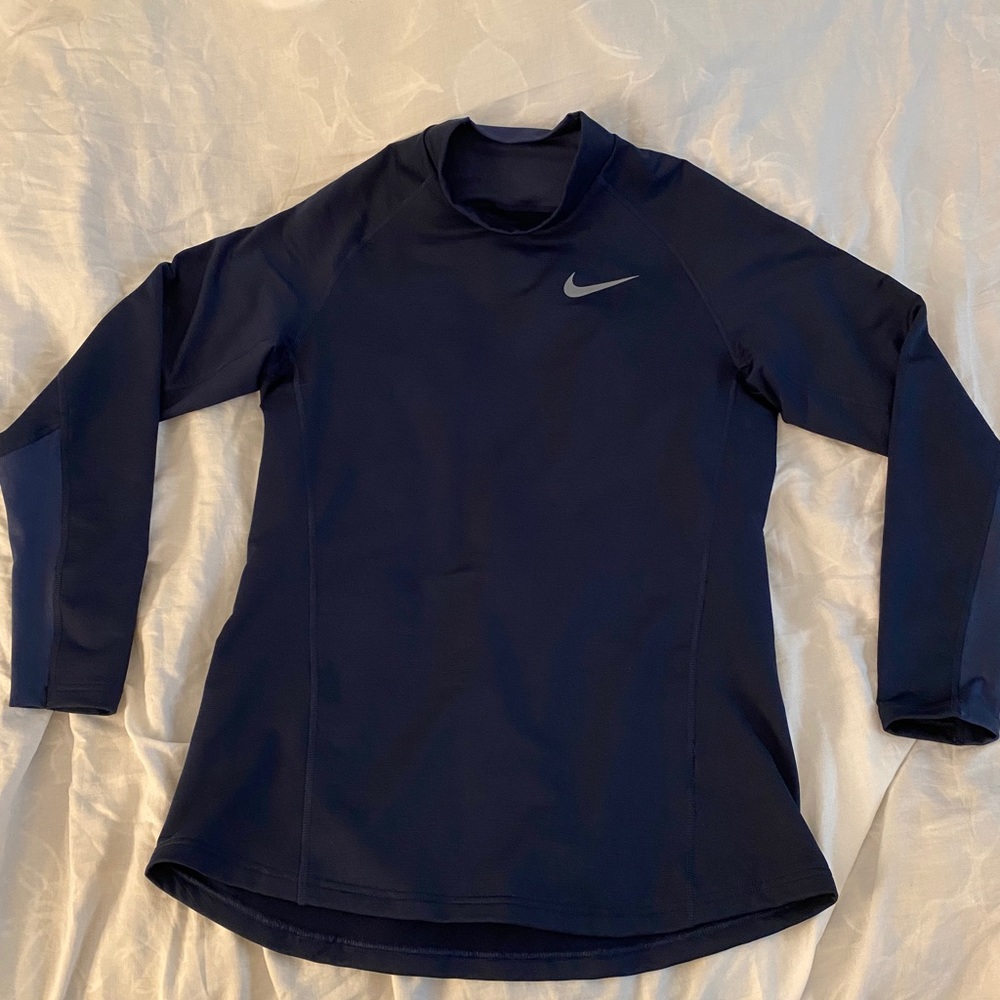 Nike Running Therma Dri-Fit Womens Blue Long Sleeve Activewear Top - Size L